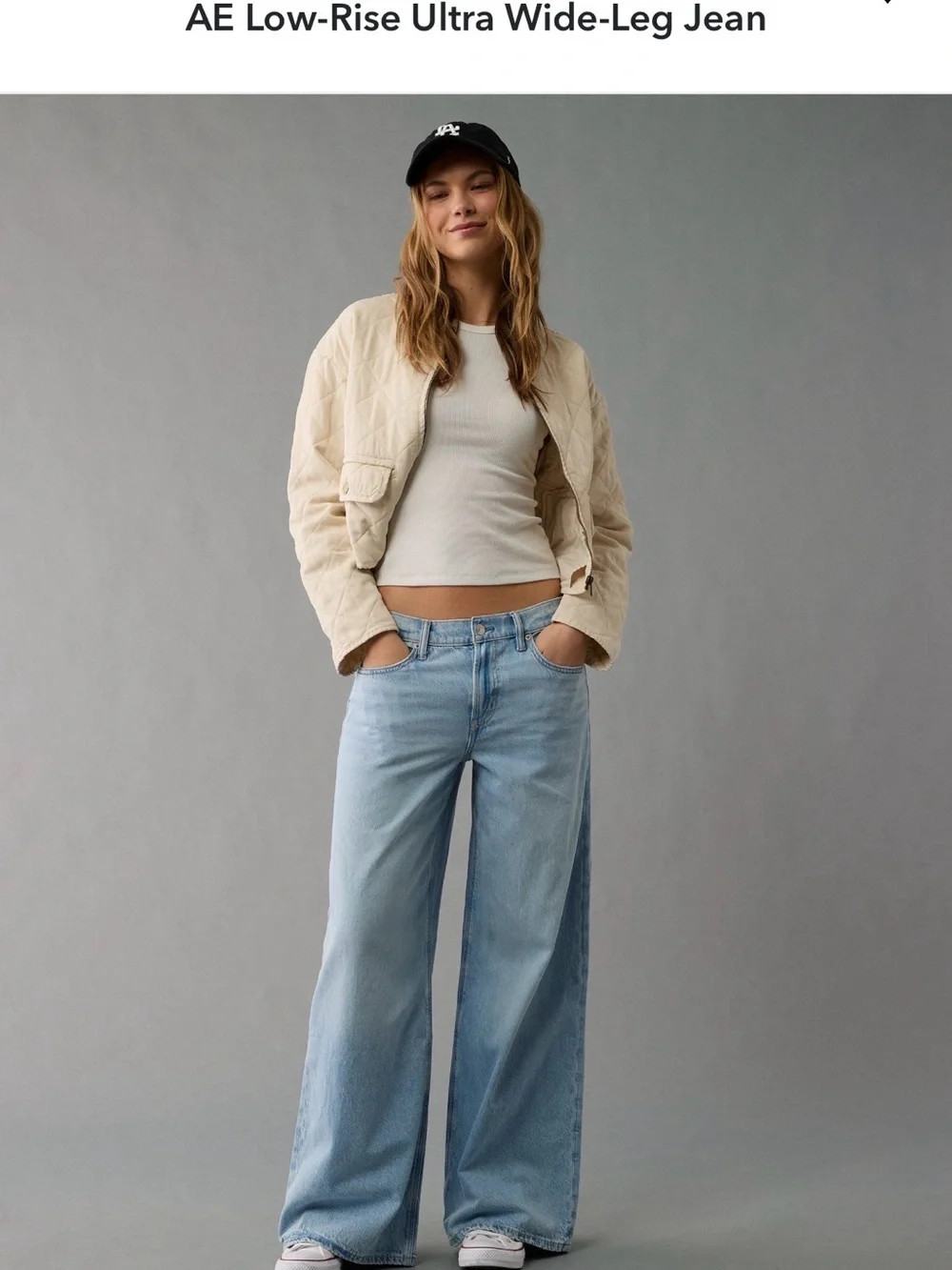 American Eagle Outfitters Low Rise Ultra Wide-Leg Jeans. Size 10 Long - Picture 1 of 10
